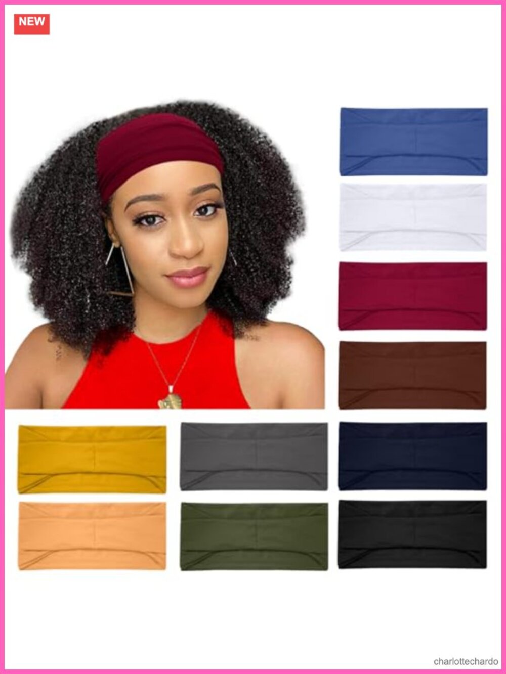 Wide Thick Non Slip Headbands 10 Pack Buttery Soft Yoga Running Sweatbands